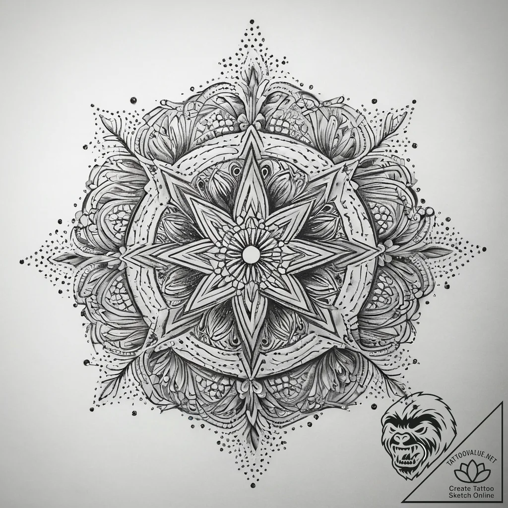 Tattoo sketch ornamental узор с точками, tatt... - tattoo sketch (№1758291888_0, 19.09.2025 14:24) — tattoovalue.net
