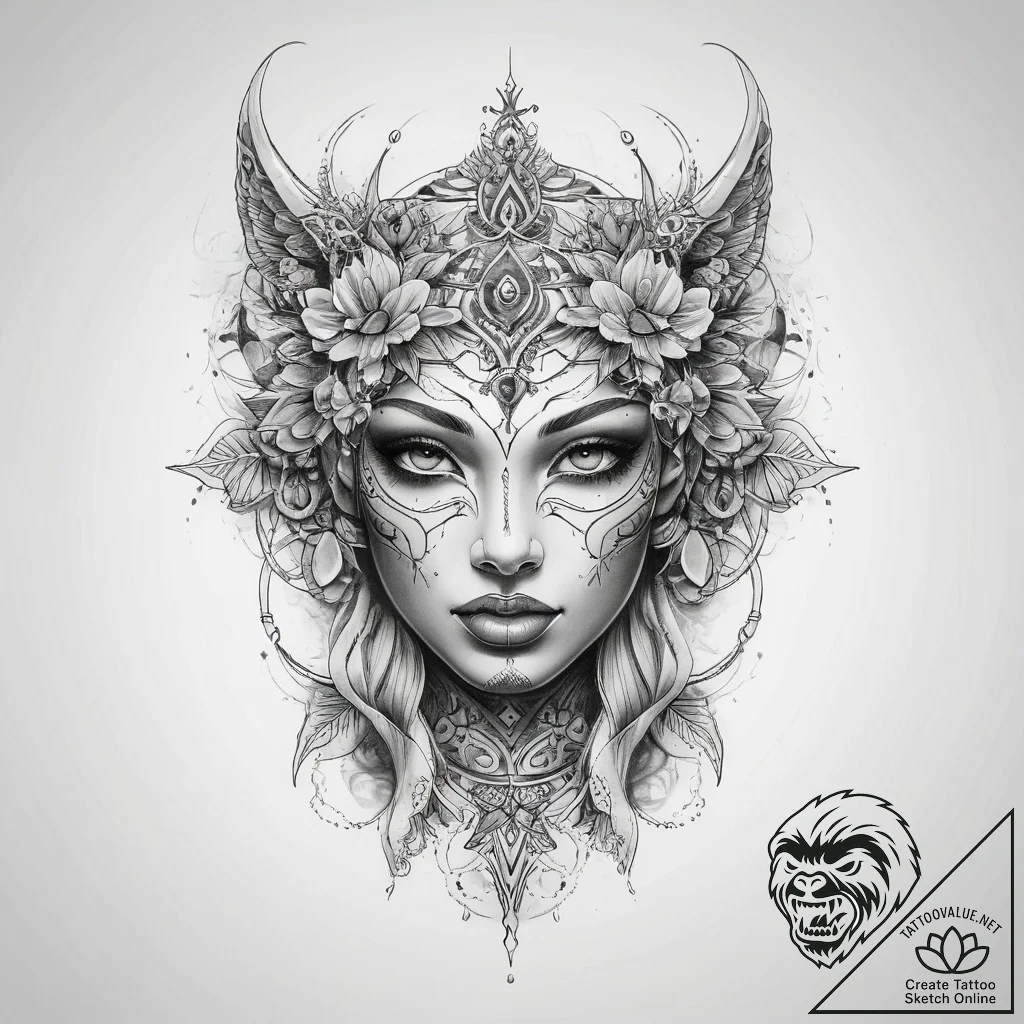 Tattoo sketch soul - tattoo sketch (№1758292471_0, 19.09.2025 14:34) — tattoovalue.net