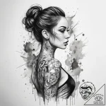 Tattoo sketch unitard with a quote, concept a… – tattoo sketch (№1758294063_0, 19.09.2025 15:01) — tattoovalue.net