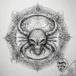 Tattoo sketch cancer zodiac symbol, tattoo li… – tattoo sketch (№1758298566_0, 19.09.2025 16:16) — tattoovalue.net