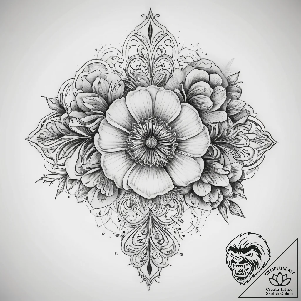 Tattoo sketch buttercup, tattoo sketch design... - tattoo sketch (№1758299543_0, 19.09.2025 16:32) — tattoovalue.net