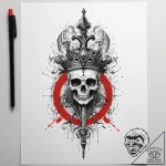 Tattoo sketch scepter, tattoo flash sheet des… – tattoo sketch (№1758301518_0, 19.09.2025 17:05) — tattoovalue.net