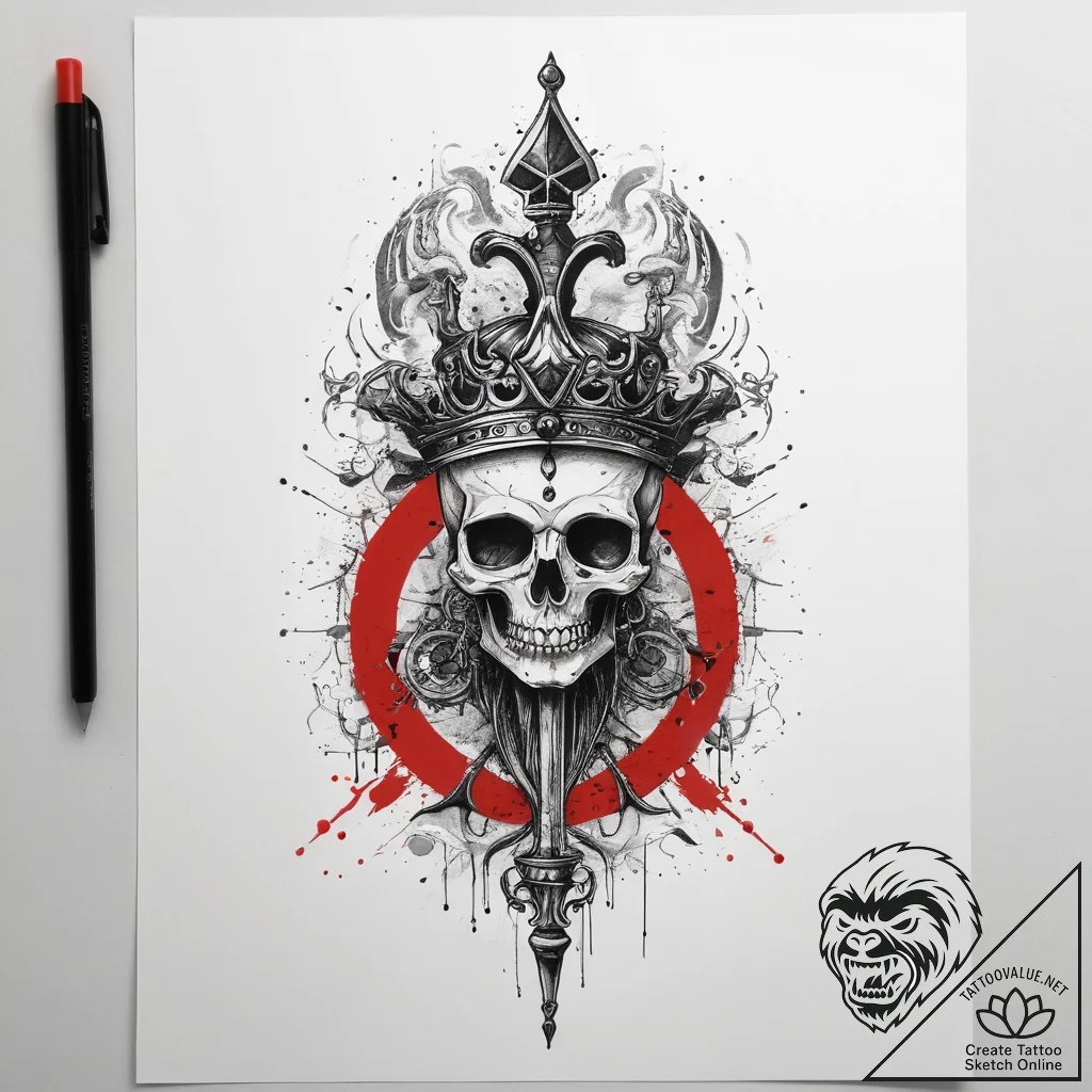Tattoo sketch scepter, tattoo flash sheet des... - tattoo sketch (№1758301518_0, 19.09.2025 17:05) — tattoovalue.net
