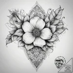 Tattoo sketch sandal with a flower, tattoo dr… – tattoo sketch (№1758302315_0, 19.09.2025 17:18) — tattoovalue.net