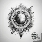 Tattoo sketch cosmic space – tattoo sketch (№1758302514_0, 19.09.2025 17:21) — tattoovalue.net