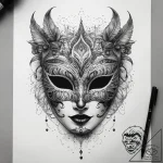 Tattoo sketch masquerade mask tattoo, tattoo… – tattoo sketch (№1758304114_0, 19.09.2025 17:48) — tattoovalue.net
