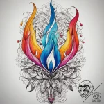 Tattoo sketch flame, tattoo line art, ornamen… – tattoo sketch (№1758304708_0, 19.09.2025 17:58) — tattoovalue.net