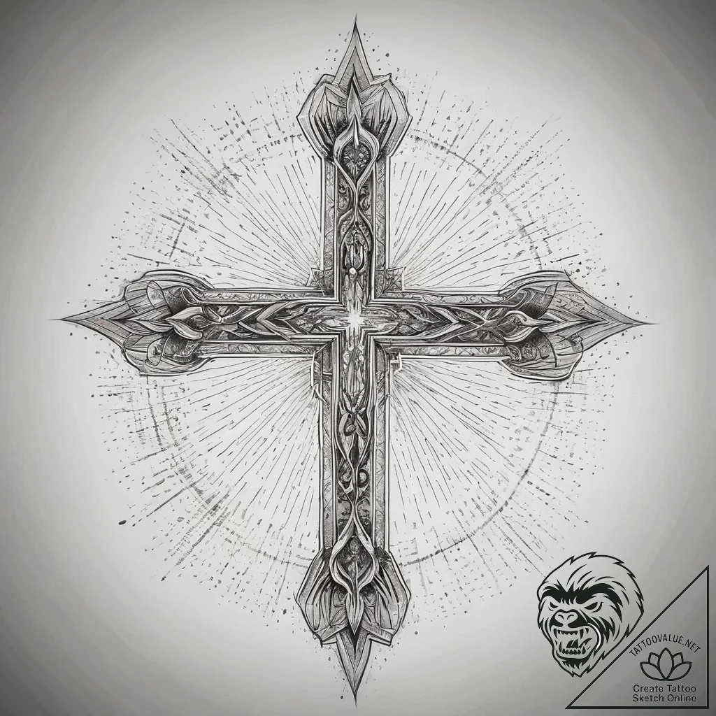 Tattoo sketch holy light, tattoo line art, de... - tattoo sketch (№1758307101_0, 19.09.2025 18:38) — tattoovalue.net