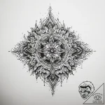 Tattoo sketch four dots, concept art for tatt… – tattoo sketch (№1758307504_0, 19.09.2025 18:45) — tattoovalue.net
