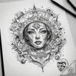 Tattoo sketch cosmic land – tattoo sketch (№1758309089_0, 19.09.2025 19:11) — tattoovalue.net