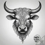 Tattoo sketch taurus bull head, ink illustrat… – tattoo sketch (№1758309287_0, 19.09.2025 19:14) — tattoovalue.net