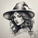 Tattoo sketch witch tattoo, tattoo sketch des… – tattoo sketch (№1758311071_0, 19.09.2025 19:44) — tattoovalue.net