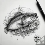 Tattoo sketch walleye, tattoo flash sheet des… – tattoo sketch (№1758313080_0, 19.09.2025 20:18) — tattoovalue.net