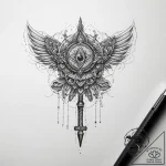 Tattoo sketch key tattoo, artistic tattoo ske… – tattoo sketch (№1758315085_0, 19.09.2025 20:51) — tattoovalue.net