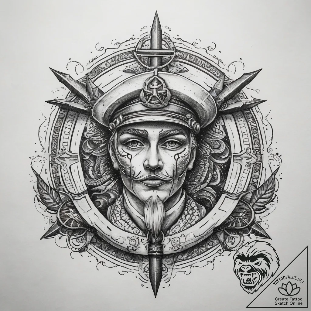 Tattoo sketch kingdom, tattoo sketch design,... - tattoo sketch (№1758315687_0, 19.09.2025 21:01) — tattoovalue.net