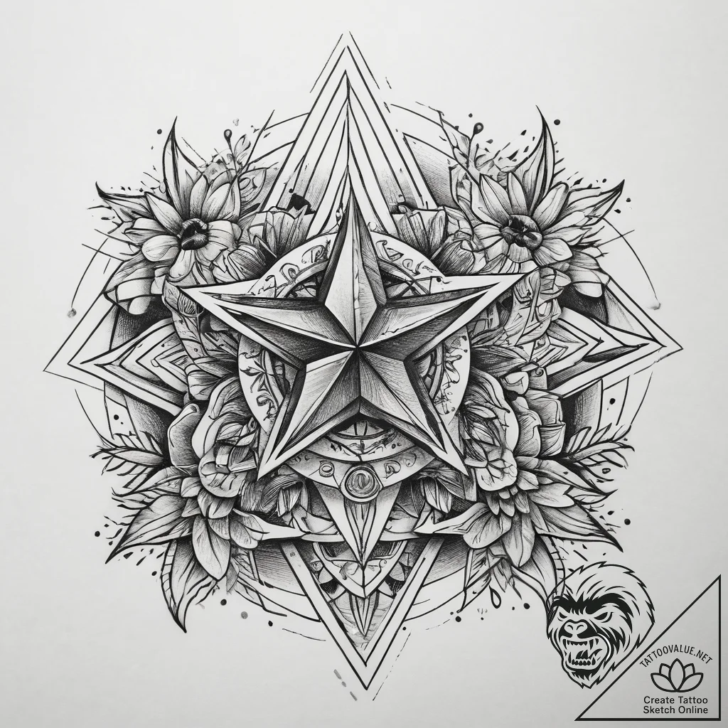 Tattoo sketch star cluster, tattoo line art,... - tattoo sketch (№1758316282_0, 19.09.2025 21:11) — tattoovalue.net