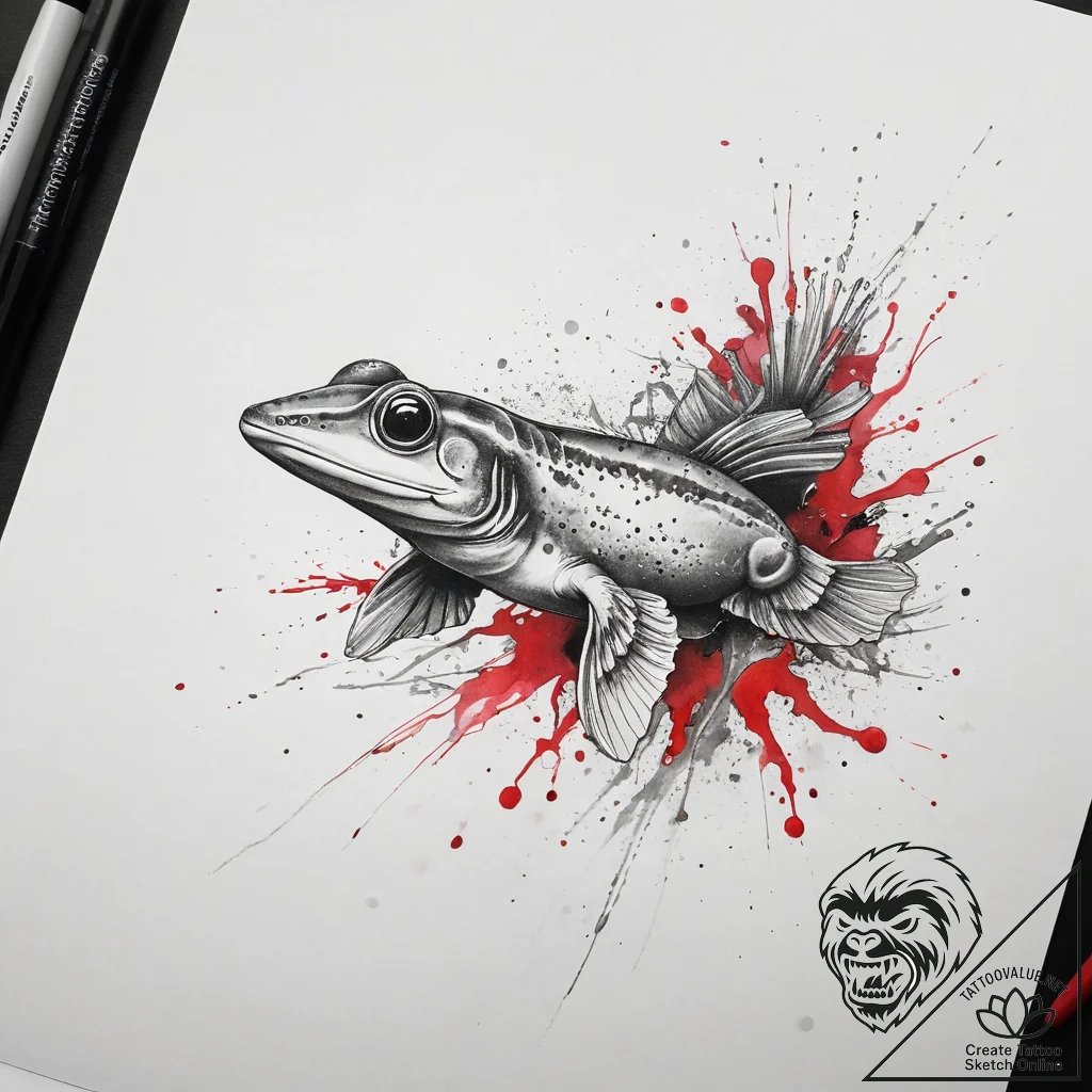 Tattoo sketch mudskipper, tattoo flash sheet... - tattoo sketch (№1758370244_0, 20.09.2025 12:10) — tattoovalue.net