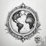 Tattoo sketch earth, tattoo sketch design, bl… – tattoo sketch (№1758374222_0, 20.09.2025 13:17) — tattoovalue.net