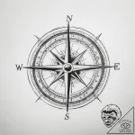 Tattoo sketch компас – tattoo sketch (№1758374629_0, 20.09.2025 13:23) — tattoovalue.net