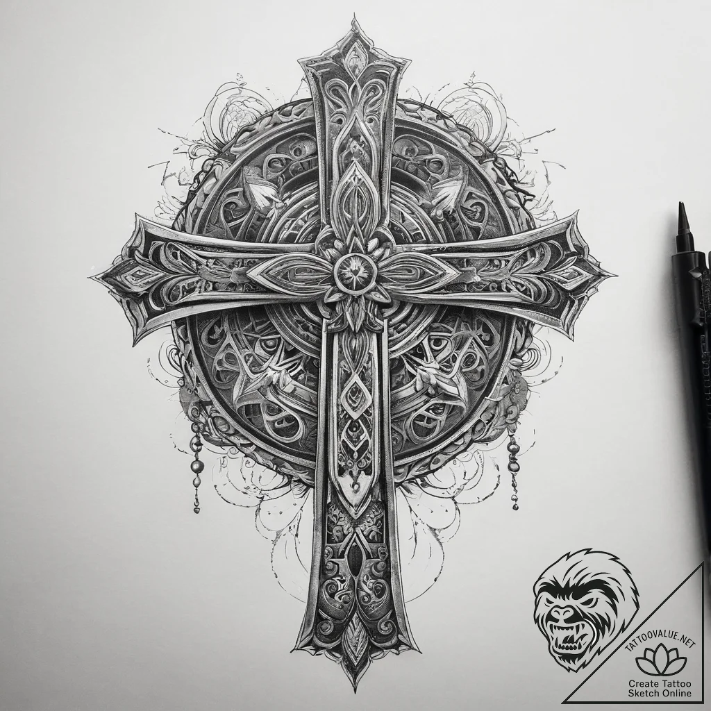 Tattoo sketch sacred soul, concept art for ta... - tattoo sketch (№1758376795_0, 20.09.2025 13:59) — tattoovalue.net