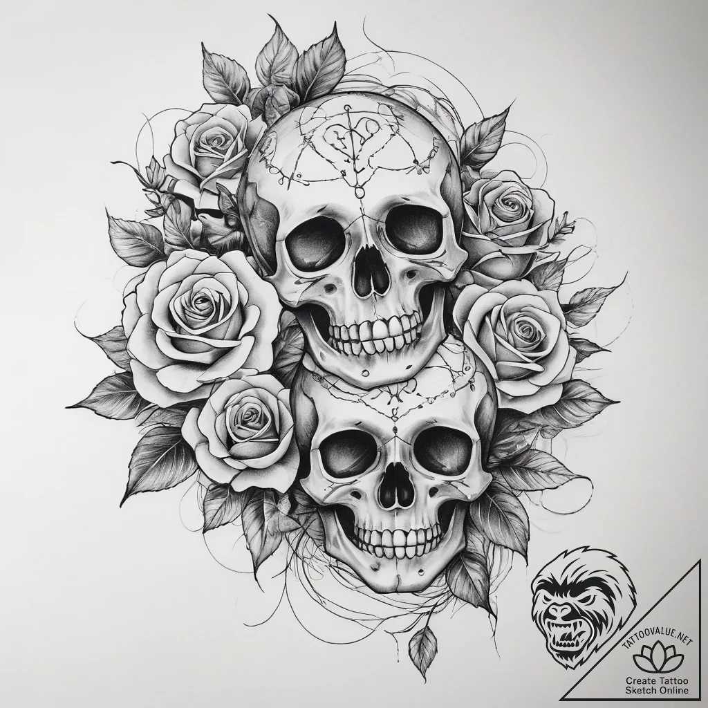 Tattoo sketch town, ink illustration for tatt... - tattoo sketch (№1758377598_0, 20.09.2025 14:13) — tattoovalue.net