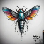 Tattoo sketch fly, artistic tattoo sketch, on… – tattoo sketch (№1758378975_0, 20.09.2025 14:36) — tattoovalue.net