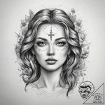 Tattoo sketch divine self, artistic tattoo sk… – tattoo sketch (№1758379955_0, 20.09.2025 14:52) — tattoovalue.net