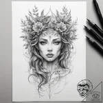 Tattoo sketch dryad tattoo, artistic tattoo s… – tattoo sketch (№1758380347_0, 20.09.2025 14:59) — tattoovalue.net