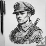 Tattoo sketch soldier with a knot, ink illust… – tattoo sketch (№1758381132_0, 20.09.2025 15:12) — tattoovalue.net