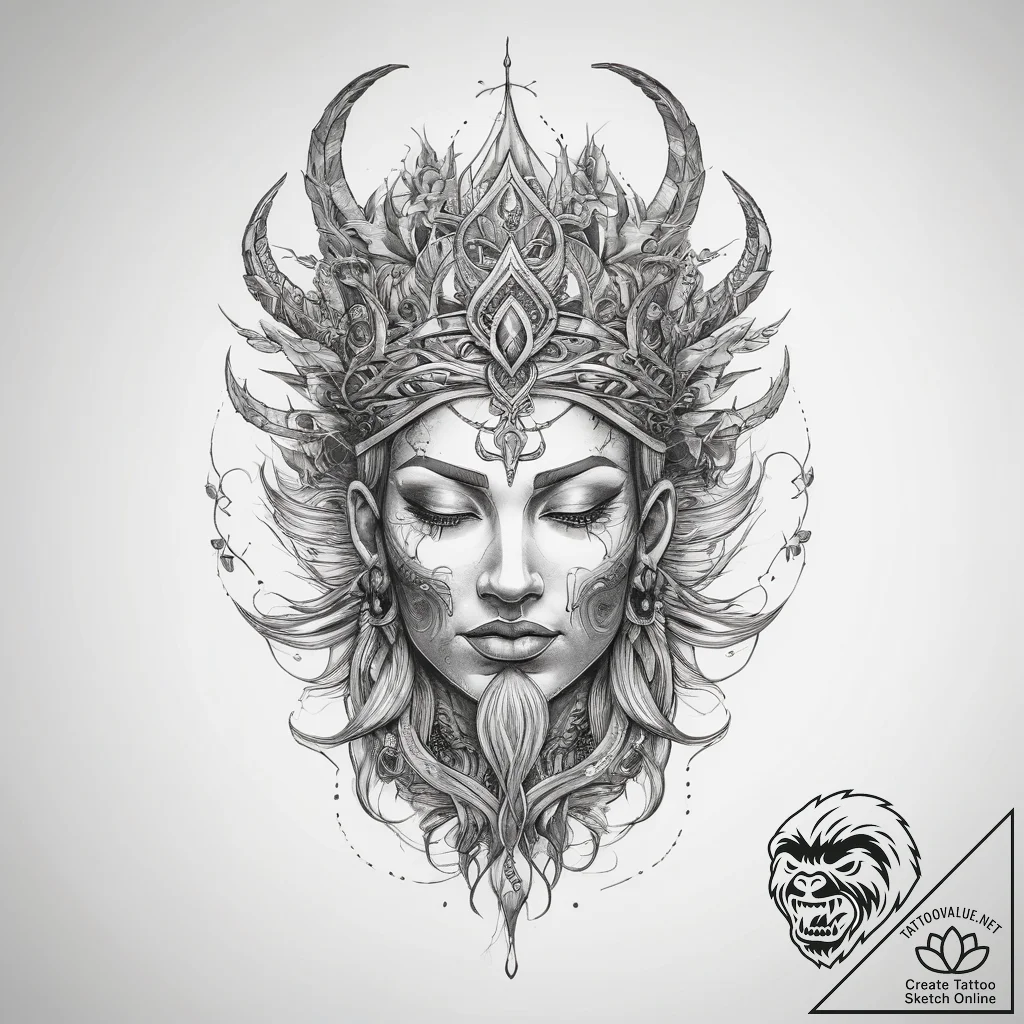 Tattoo sketch divine root - tattoo sketch (№1758382115_0, 20.09.2025 15:28) — tattoovalue.net