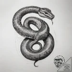 Tattoo sketch puns a snake that says “i’m a s… – tattoo sketch (№1758383708_0, 20.09.2025 15:55) — tattoovalue.net