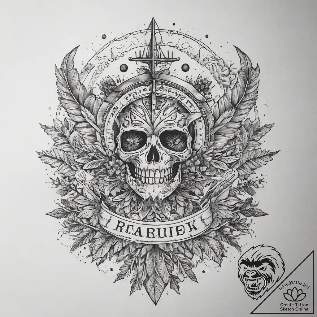 Tattoo sketch yarrow, tattoo line art, old sc... - tattoo sketch (№1758384295_0, 20.09.2025 16:04) — tattoovalue.net