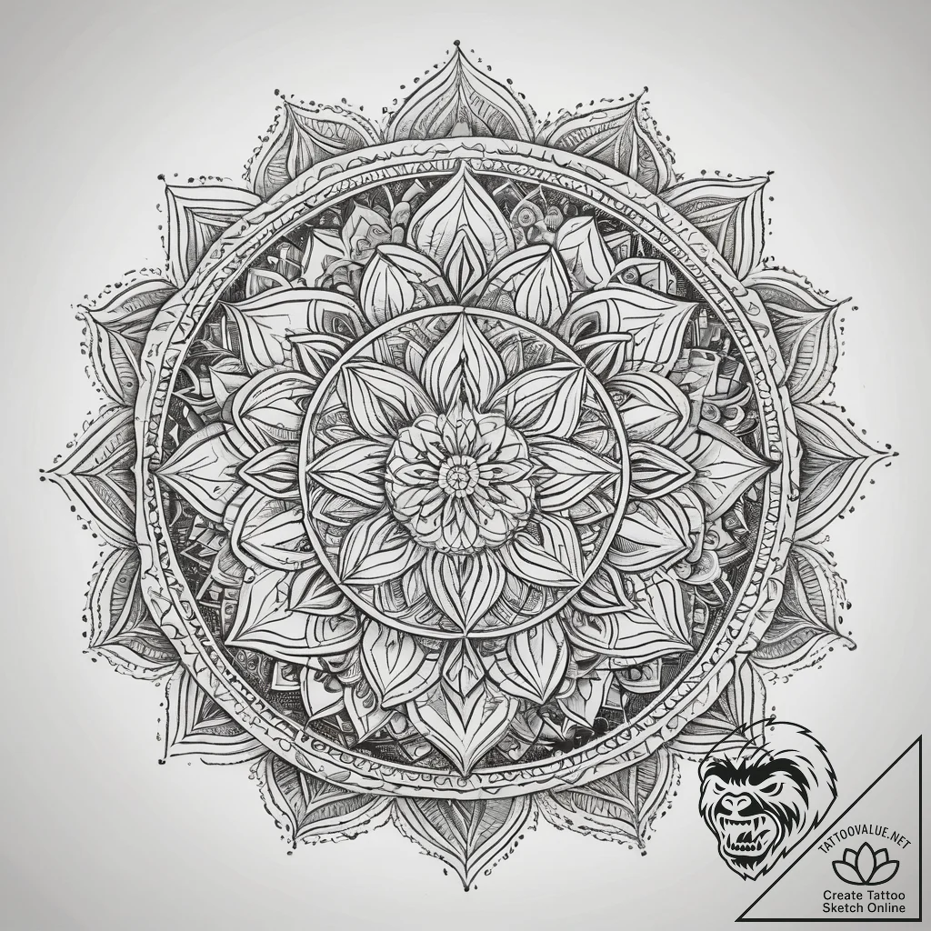 Tattoo sketch botanical ornament, concept art... - tattoo sketch (№1758386683_0, 20.09.2025 16:44) — tattoovalue.net