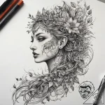 Tattoo sketch dryad tattoo, concept art for t… – tattoo sketch (№1758387872_0, 20.09.2025 17:04) — tattoovalue.net