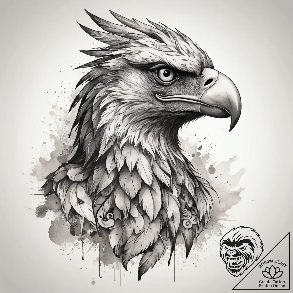 Tattoo sketch griffin beak, ink illustration... - tattoo sketch (№1758388857_0, 20.09.2025 17:20) — tattoovalue.net
