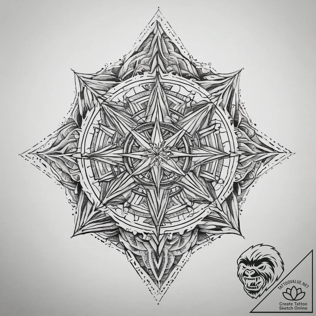 Tattoo sketch riddle, ink illustration for ta... - tattoo sketch (№1758390433_0, 20.09.2025 17:47) — tattoovalue.net