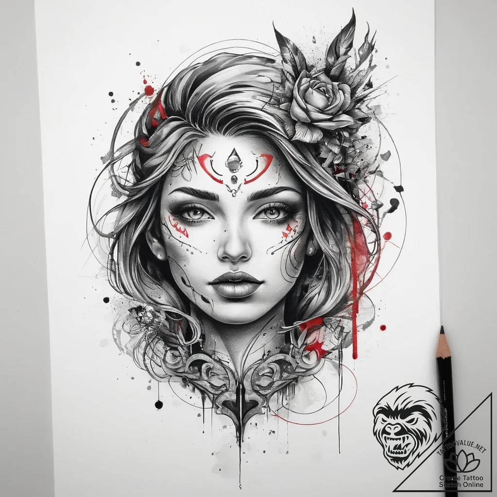 Tattoo sketch cosmic domain, artistic tattoo... - tattoo sketch (№1758392799_0, 20.09.2025 18:26) — tattoovalue.net