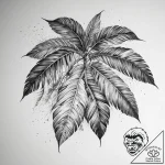 Tattoo sketch palm leaf, ink illustration for… – tattoo sketch (№1758394176_0, 20.09.2025 18:49) — tattoovalue.net