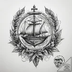Tattoo sketch cotton branch, ink illustration… – tattoo sketch (№1758394381_0, 20.09.2025 18:53) — tattoovalue.net