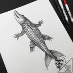 Tattoo sketch alligator gar, concept art for… – tattoo sketch (№1758395959_0, 20.09.2025 19:19) — tattoovalue.net