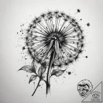 Tattoo sketch dandelion, artistic tattoo sket… – tattoo sketch (№1758398886_0, 20.09.2025 20:08) — tattoovalue.net