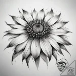 Tattoo sketch coneflower, artistic tattoo ske… – tattoo sketch (№1758400829_0, 20.09.2025 20:40) — tattoovalue.net
