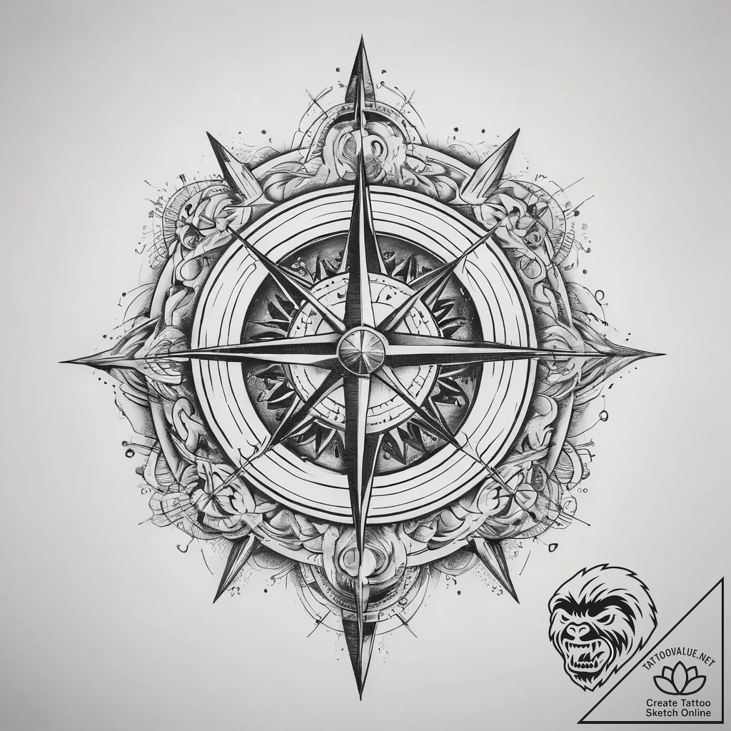Tattoo sketch cosmic beginning, concept art f... - tattoo sketch (№1758401604_0, 20.09.2025 20:53) — tattoovalue.net