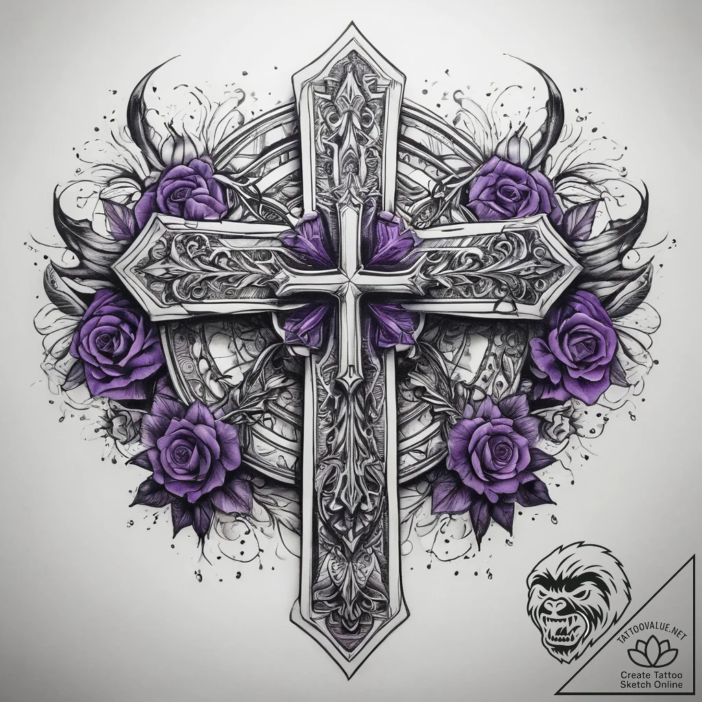 Tattoo sketch purple, artistic tattoo sketch,... - tattoo sketch (№1758402187_0, 20.09.2025 21:03) — tattoovalue.net