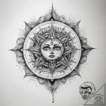 Tattoo sketch cosmic soul – tattoo sketch (№1758402769_0, 20.09.2025 21:12) — tattoovalue.net