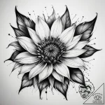 Tattoo sketch cornflower, concept art for tat… – tattoo sketch (№1758405705_0, 20.09.2025 22:01) — tattoovalue.net