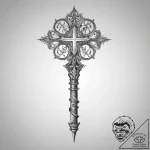 Tattoo sketch scepter, concept art for tattoo… – tattoo sketch (№1758405899_0, 20.09.2025 22:04) — tattoovalue.net