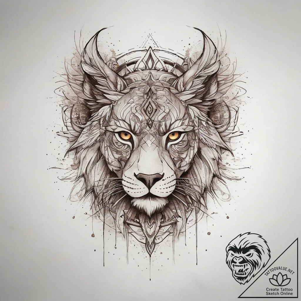 Tattoo sketch brown, concept art for tattoo,... - tattoo sketch (№1758406490_0, 20.09.2025 22:14) — tattoovalue.net