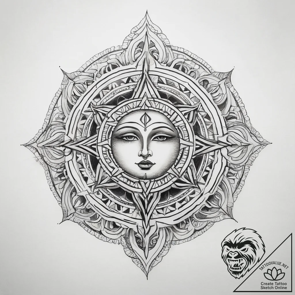 Tattoo sketch sacred identity - tattoo sketch (№1758406884_0, 20.09.2025 22:21) — tattoovalue.net