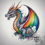 Tattoo sketch geek a fantasy dragon, tattoo s… – tattoo sketch (№1758408255_0, 20.09.2025 22:44) — tattoovalue.net